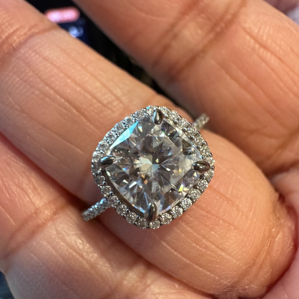 925 silver 3 carat Moissanite super shiny